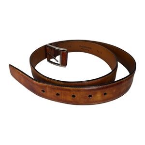 Magnanni Men's Brown Brown Leather Dress Belt Made In Spain Size 38. 1510